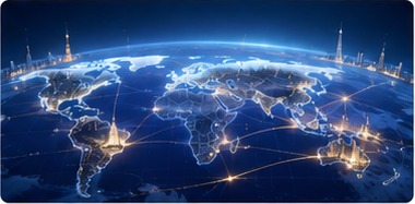 Illustration of global service coverage